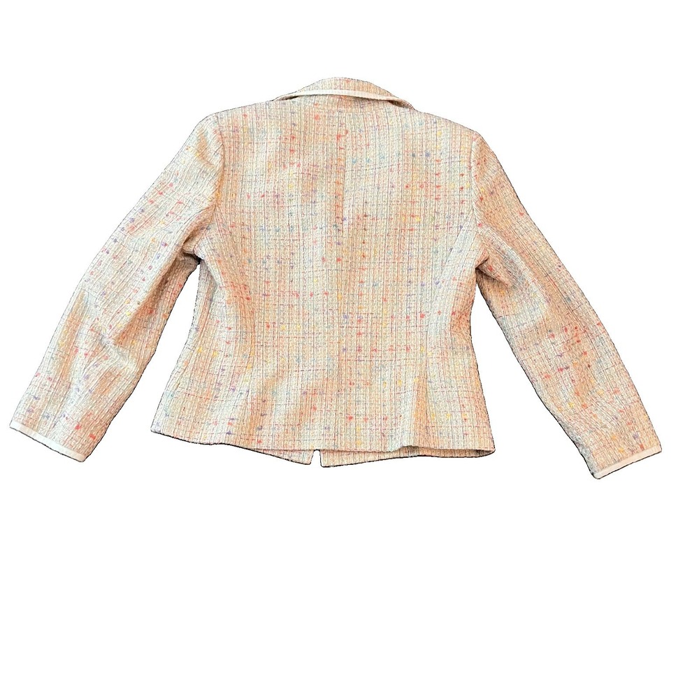 Collection For Le Suit Women's Confetti Tweed Skirt Suit Sz 12 Beige Old Money - Picture 4 of 10